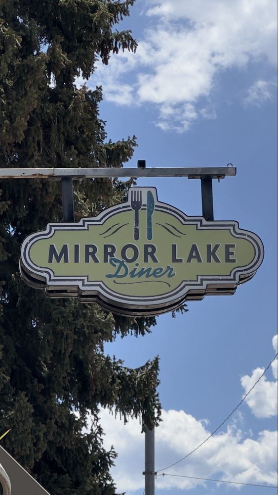 Mirror Lake Diner sign on Main Street